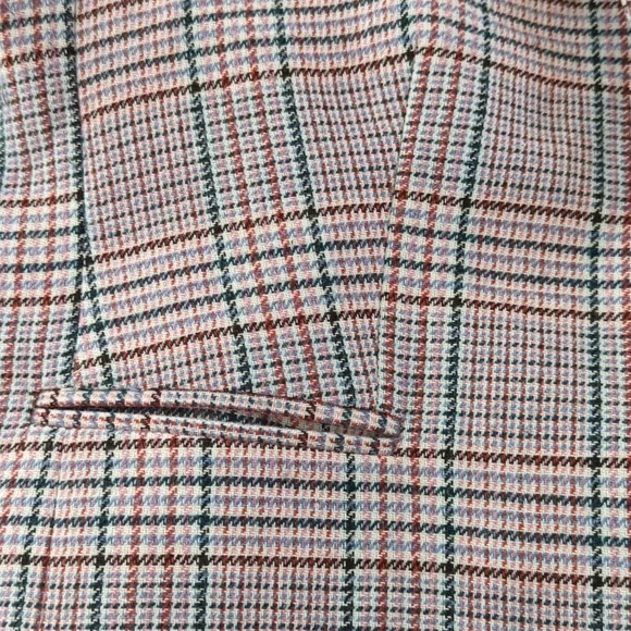 J. Crew Nello Gori Multicolor Checkered Blazer, Women's Size 20 - Picture 6 of 7